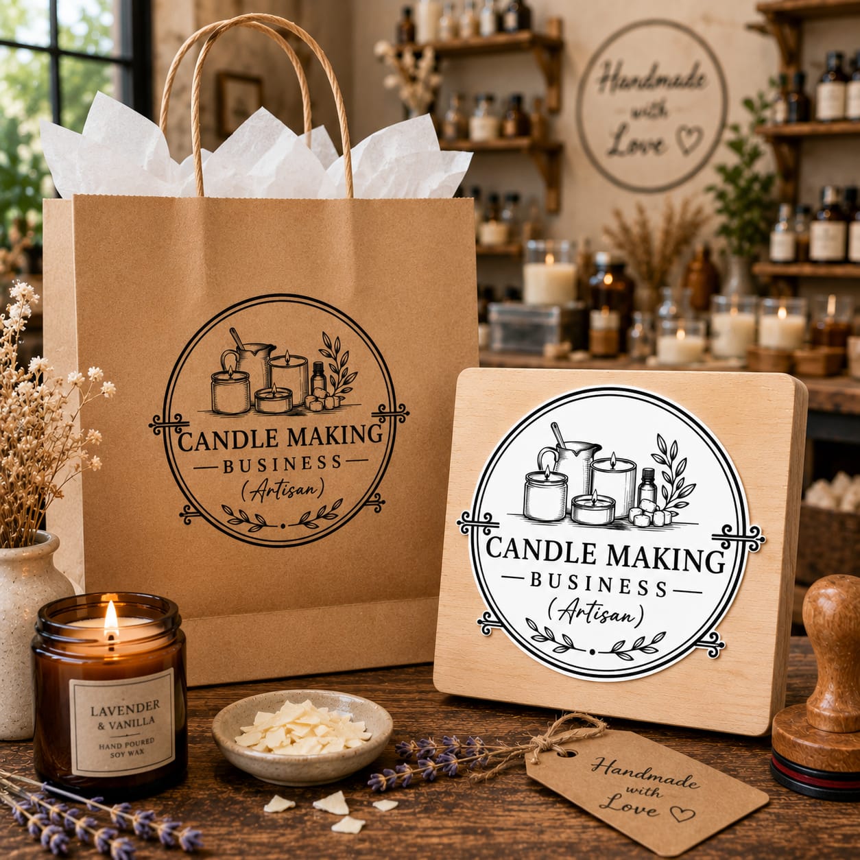 Big Custom Stamp for Candle Making Business (Artisan) | Logo Stamp – StampMyMark®