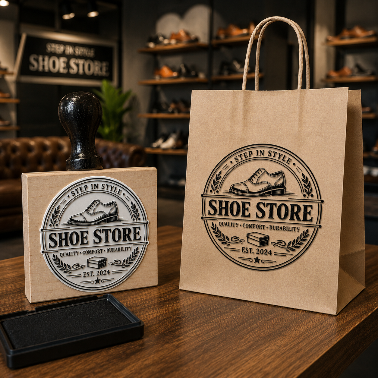 Big Custom Stamp for Shoe Store | Logo Stamp – StampMyMark®