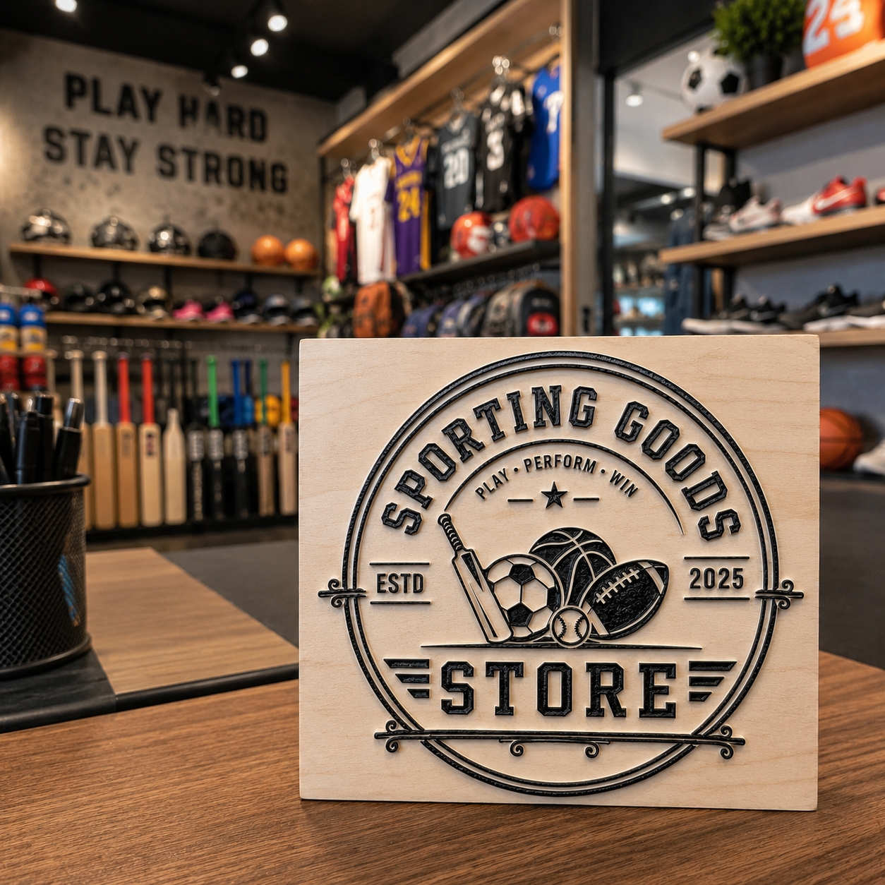Big Custom Stamp for Sporting Goods Store | Logo Stamp – StampMyMark®