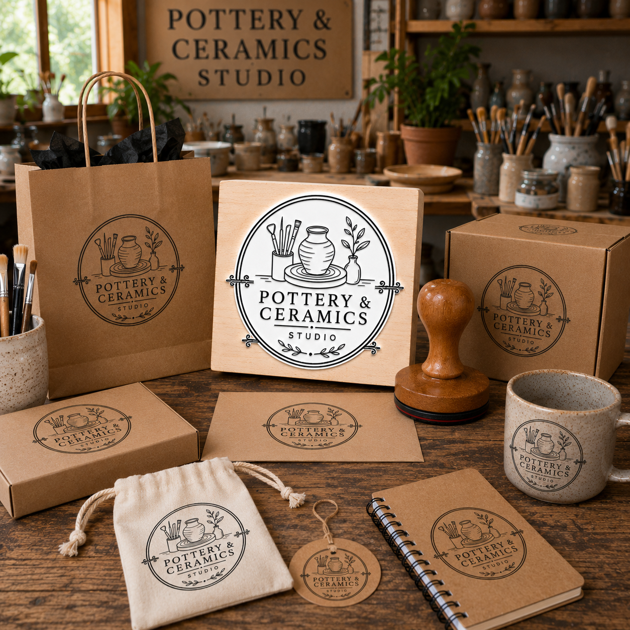Big Custom Stamp for Pottery & Ceramics Studio | Logo Stamp – StampMyMark®