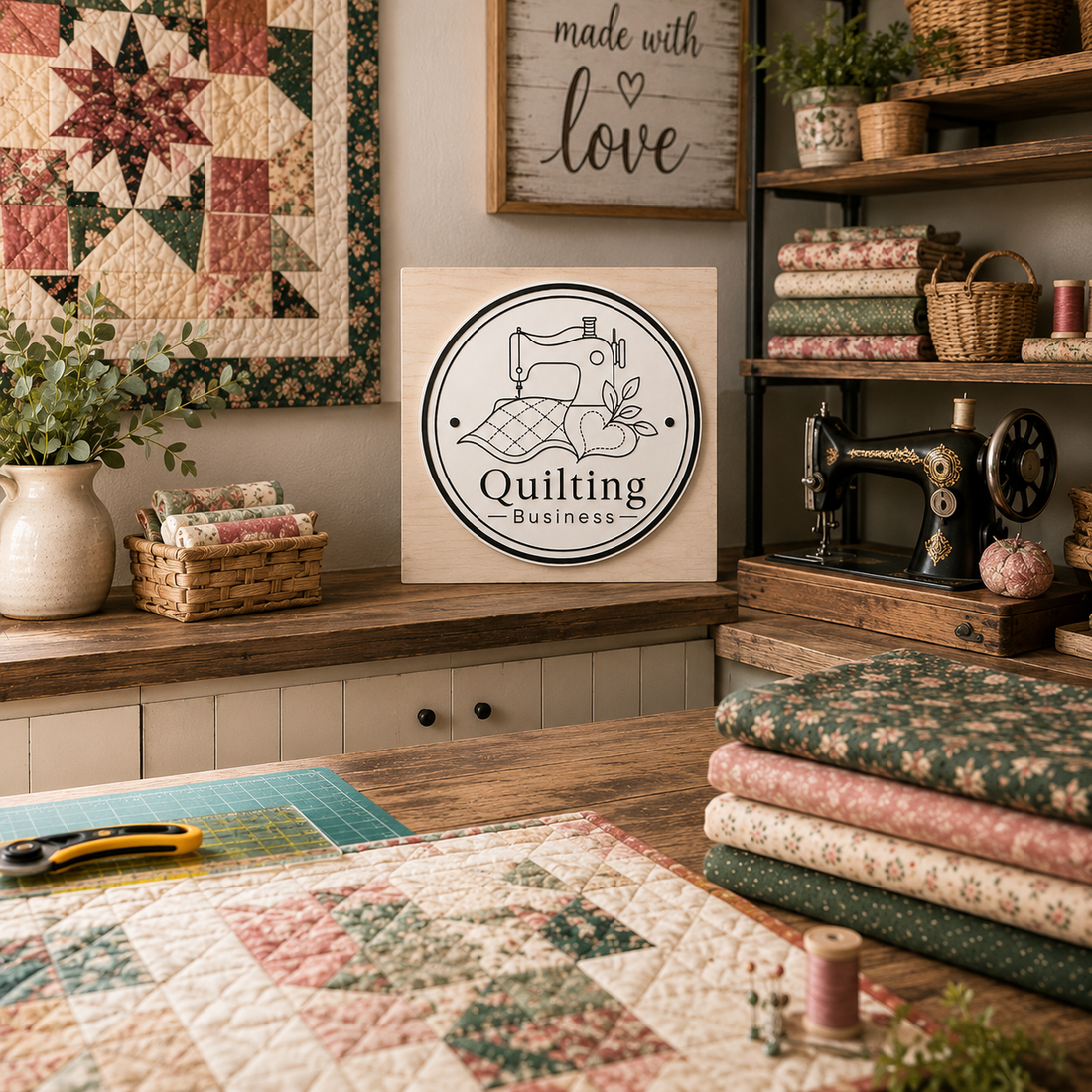 Big Custom Stamp for Quilting Business | Logo Stamp – StampMyMark®