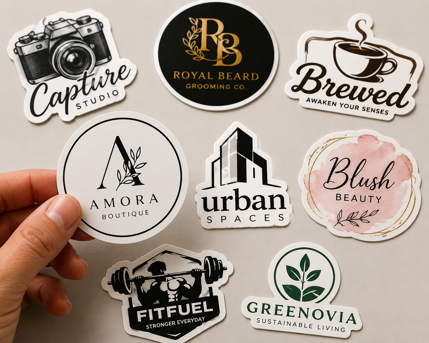 Custom Logo Stickers (500 PCS)  by StampMyMark®