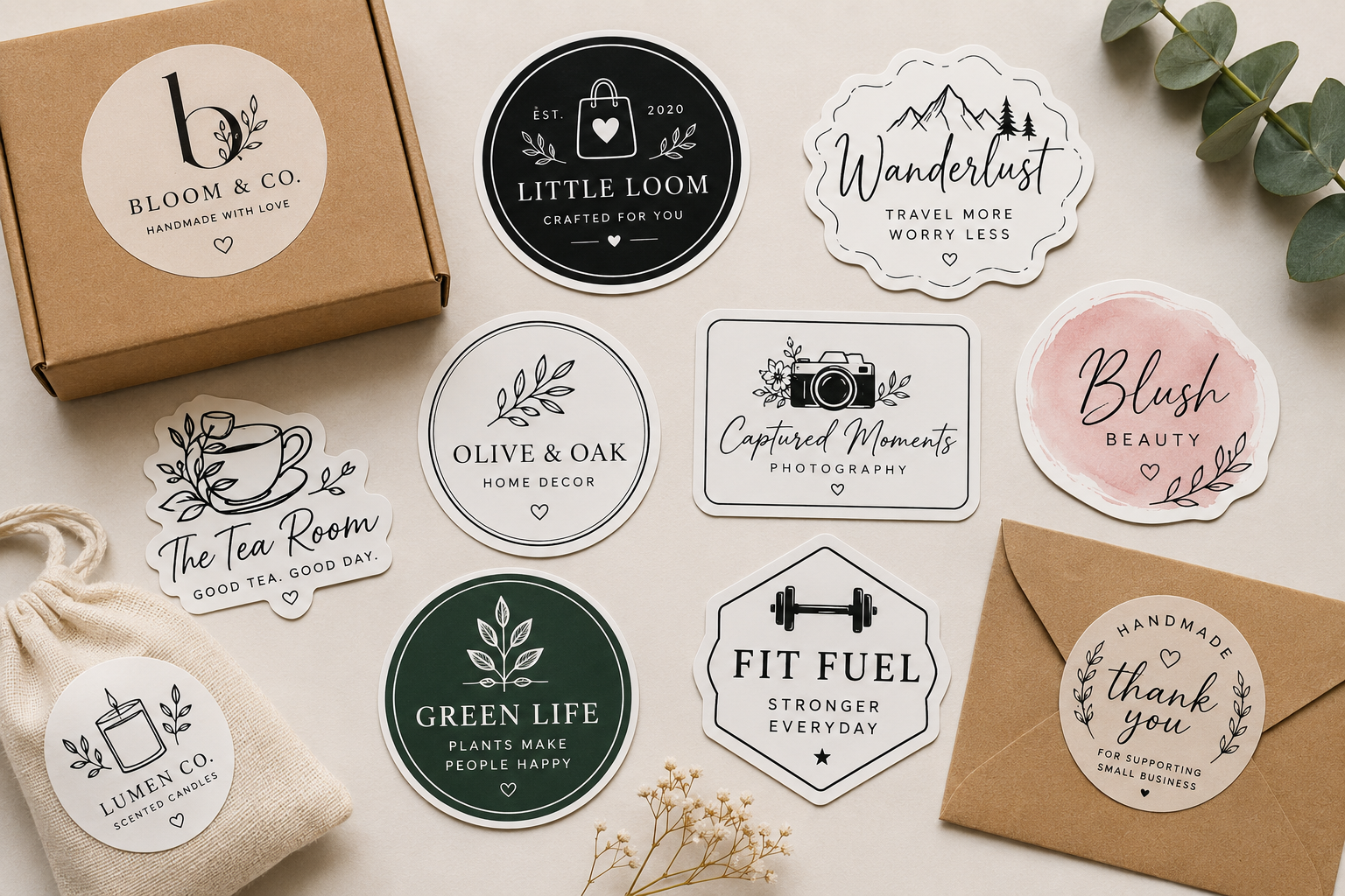 Custom Logo Stickers (500 PCS)  by StampMyMark®
