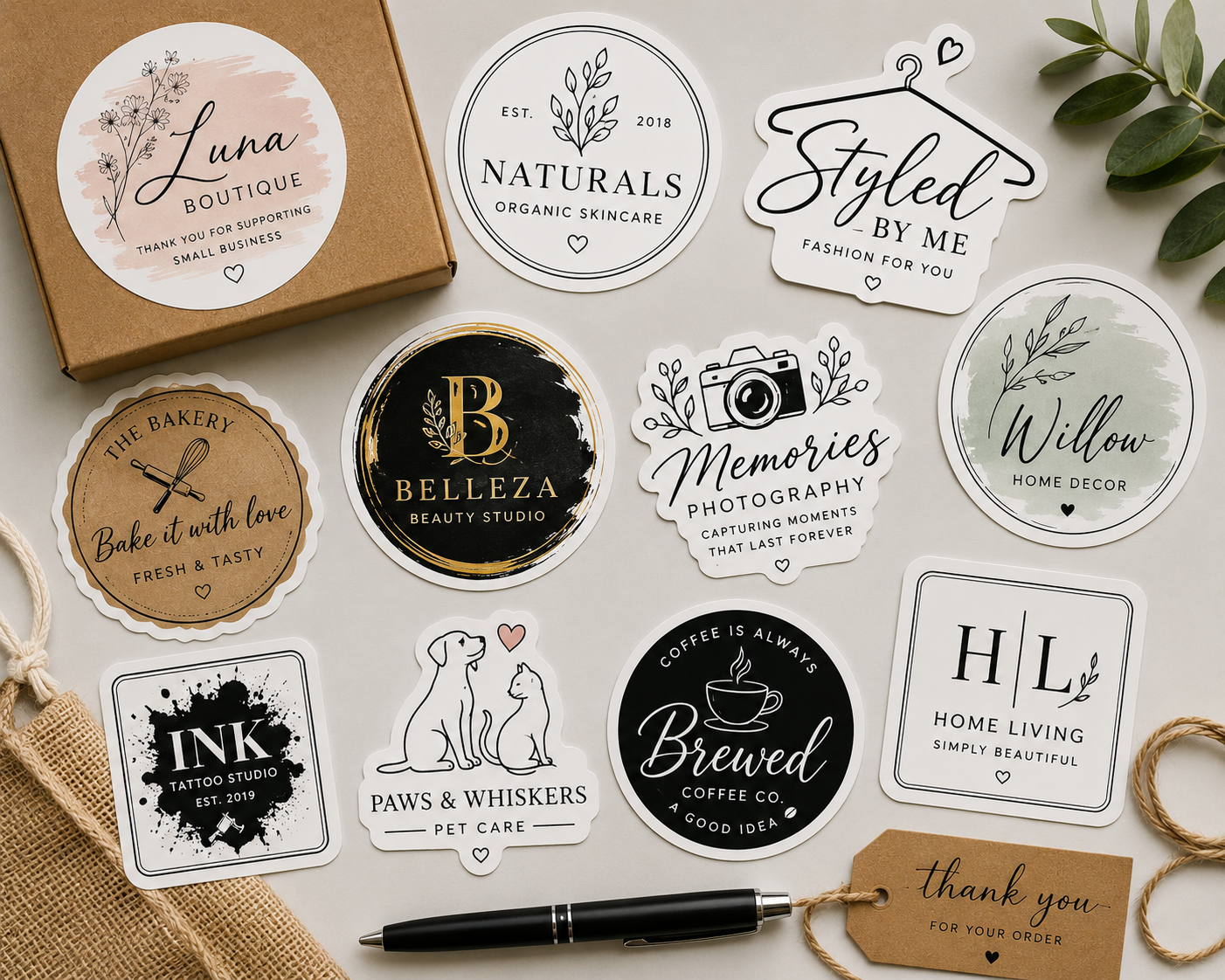 Custom Logo Stickers (500 PCS)  by StampMyMark®