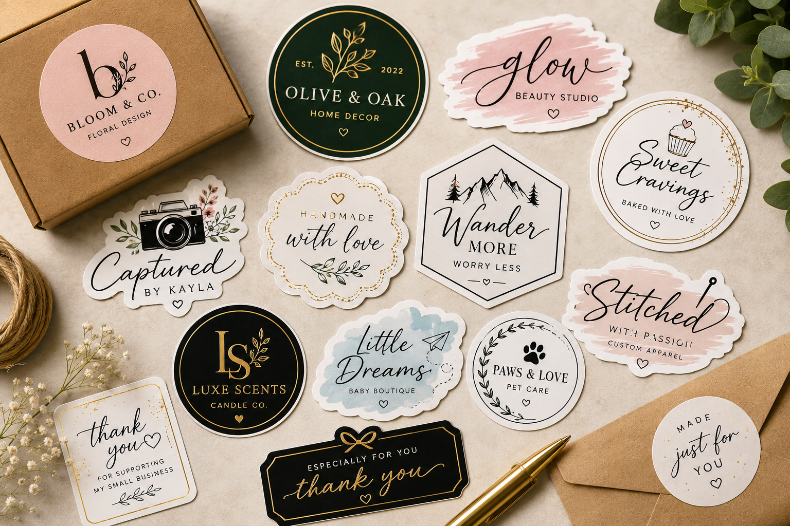 Custom Logo Stickers (500 PCS)  by StampMyMark®