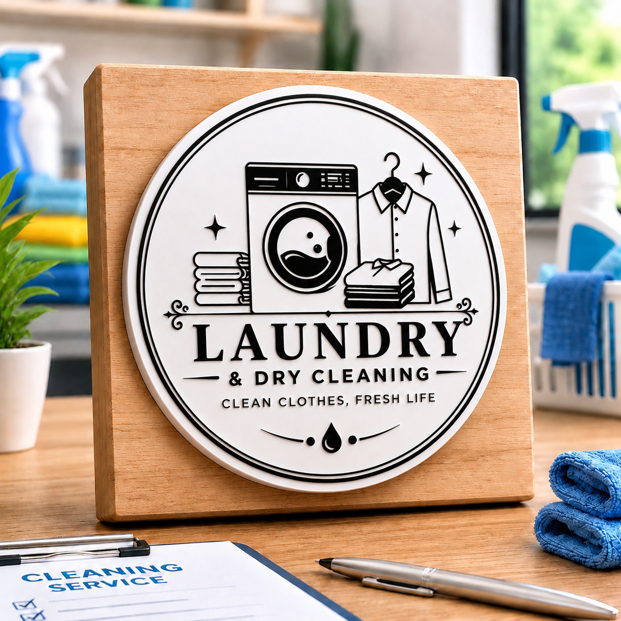 Big Custom Stamp for Laundry & Dry Cleaning | Logo Stamp – StampMyMark®