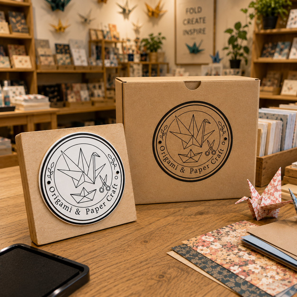 Big Custom Stamp for Origami & Paper Craft Business | Logo Stamp – StampMyMark®