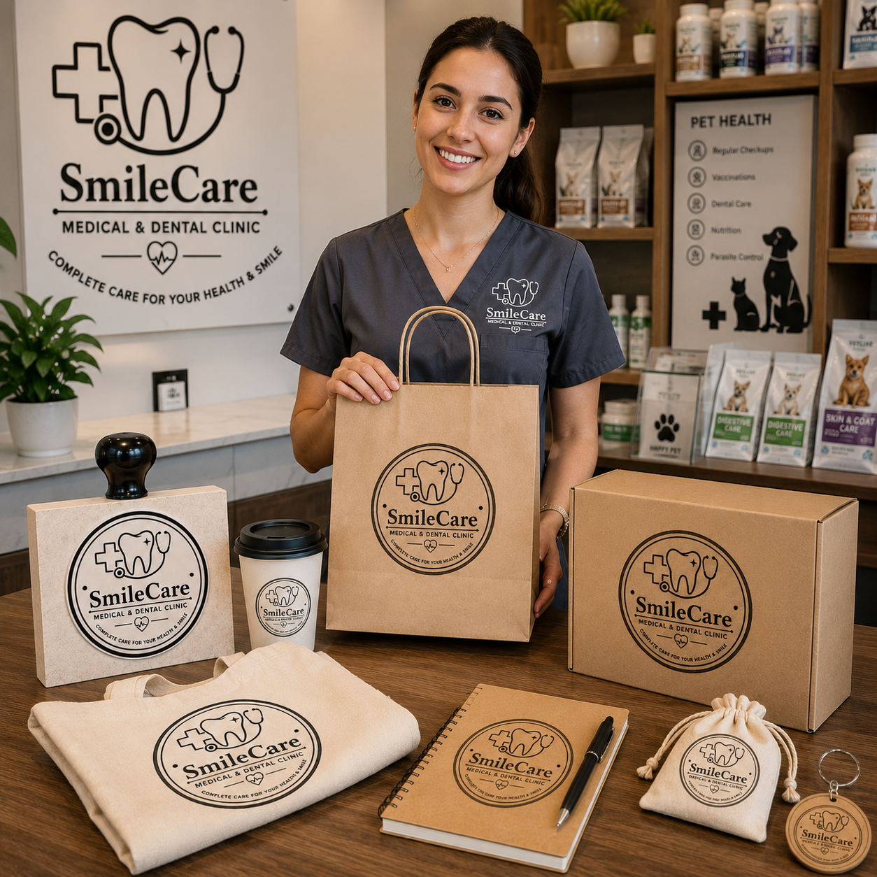 Big Custom Stamp for Medical Clinic / Dental Office | Logo Stamp – StampMyMark®