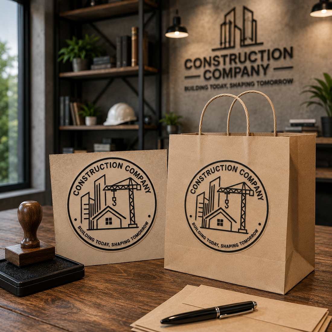 Big Custom Stamp for Construction Company | Logo Stamp – StampMyMark®