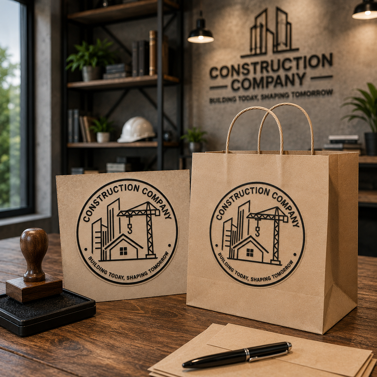 Big Custom Stamp for Construction Company | Logo Stamp – StampMyMark®