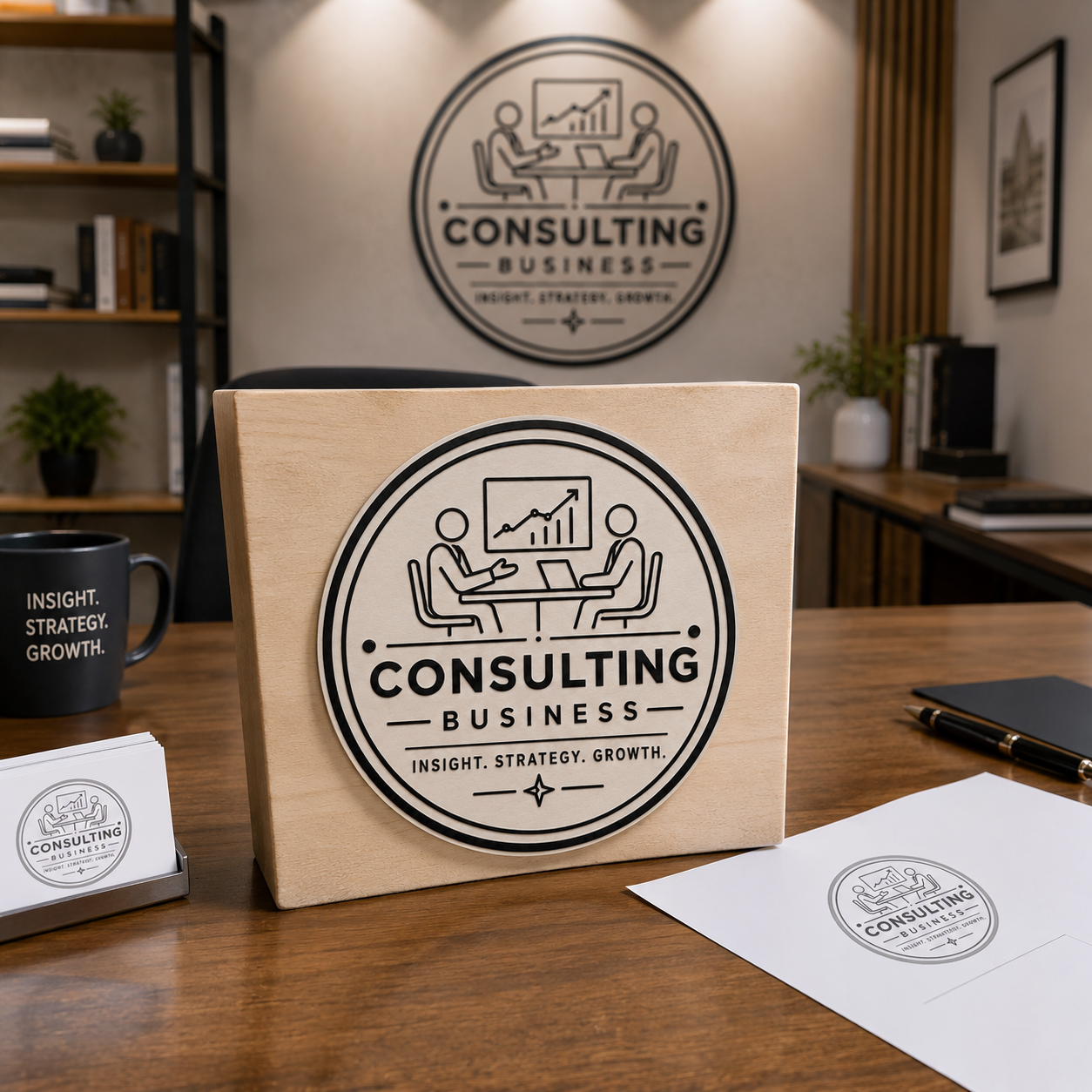Big Custom Stamp for Consulting Business | Logo Stamp – StampMyMark®