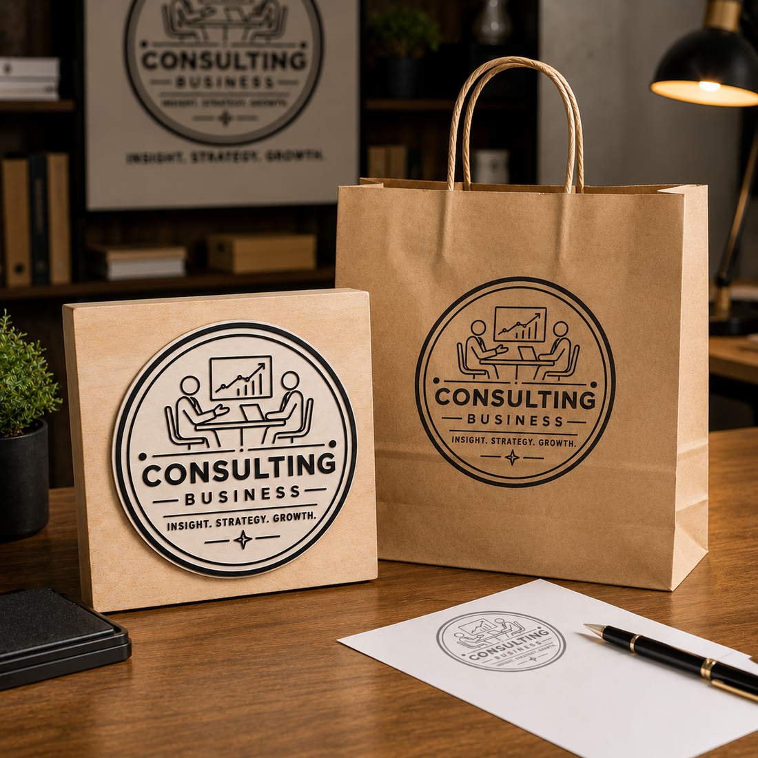 Big Custom Stamp for Consulting Business | Logo Stamp – StampMyMark®