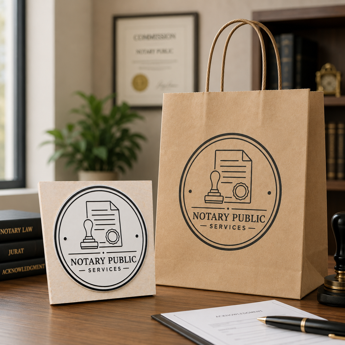 Big Custom Stamp for Notary Public Services | Logo Stamp – StampMyMark®