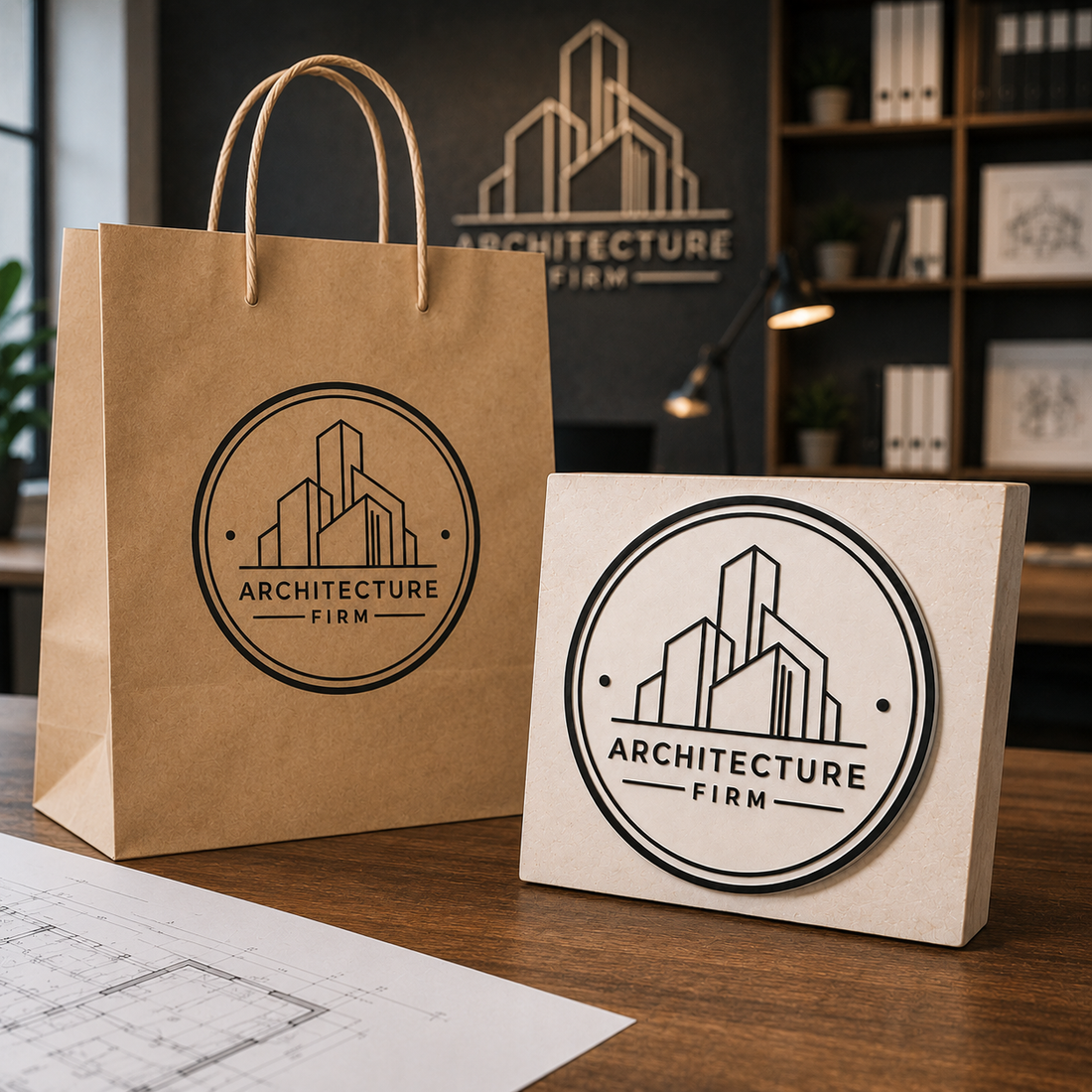 Big Custom Stamp for Architecture Firm | Logo Stamp – StampMyMark®
