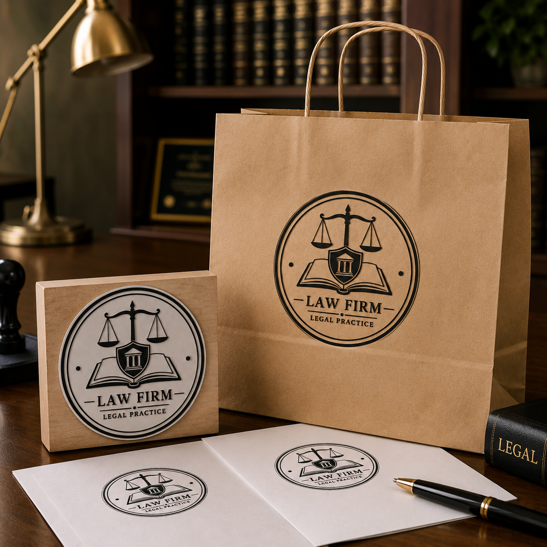 Big Custom Stamp for Law Firm / Legal Practice | Logo Stamp – StampMyMark®