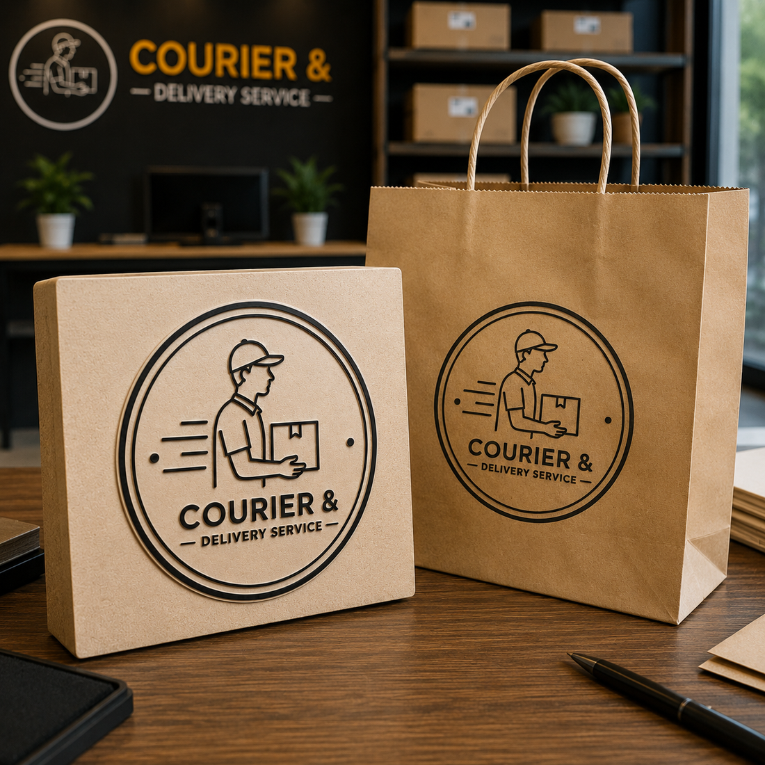 Big Custom Stamp for Courier & Delivery Service | Logo Stamp – StampMyMark®