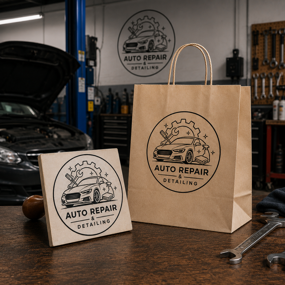 Big Custom Stamp for Auto Repair / Detailing | Logo Stamp – StampMyMark®