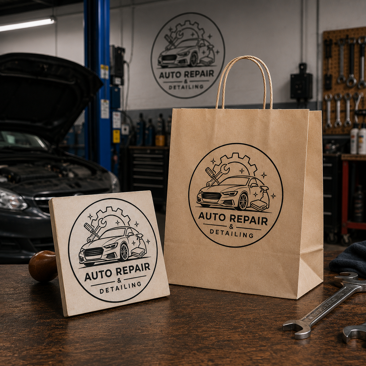 Big Custom Stamp for Auto Repair / Detailing | Logo Stamp – StampMyMark®