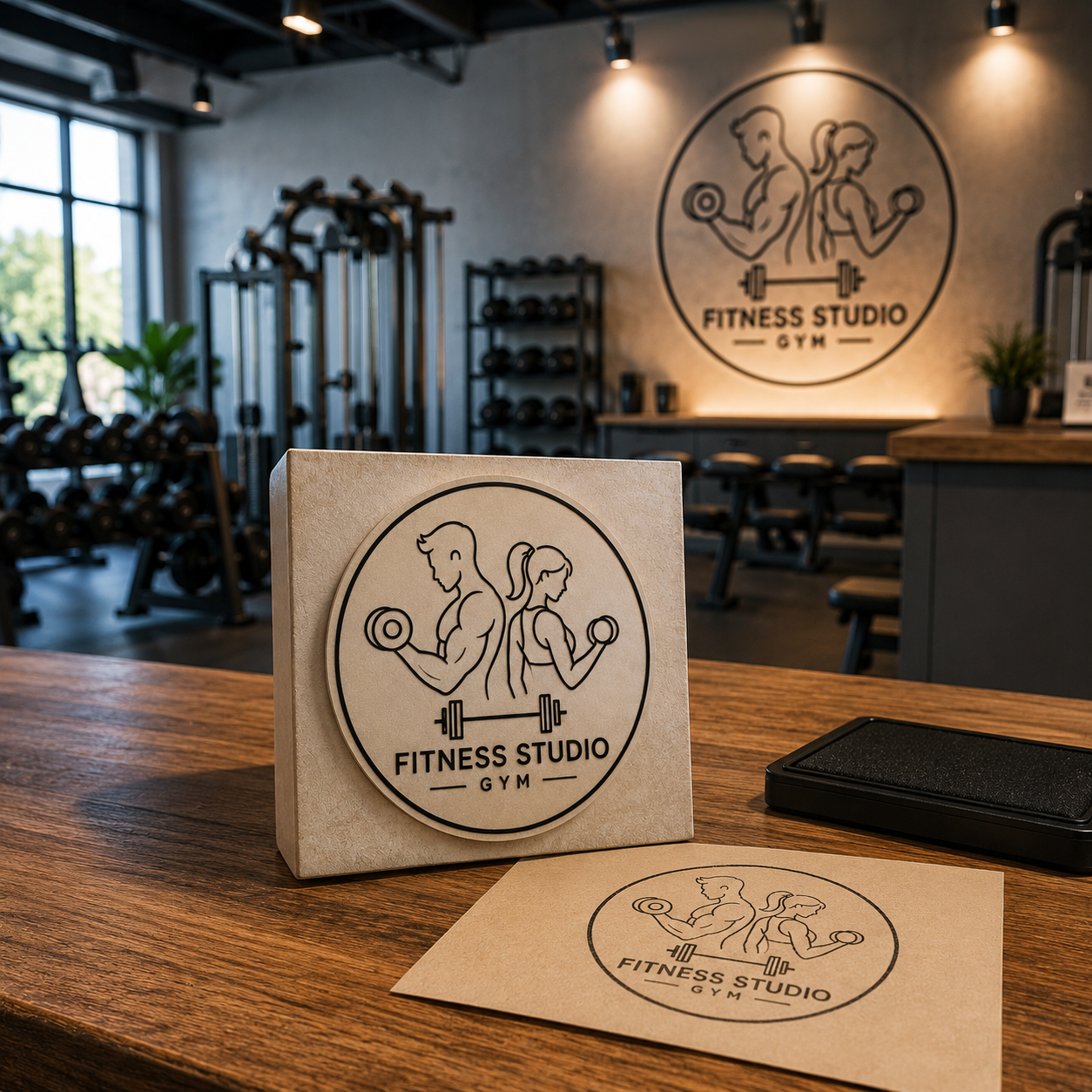 Big Custom Stamp for Fitness Studio / Gym | Logo Stamp – StampMyMark®