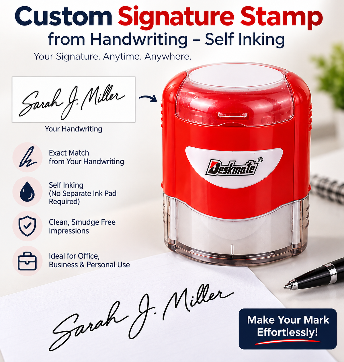 Custom Signature Stamp from Handwriting – Self Inking