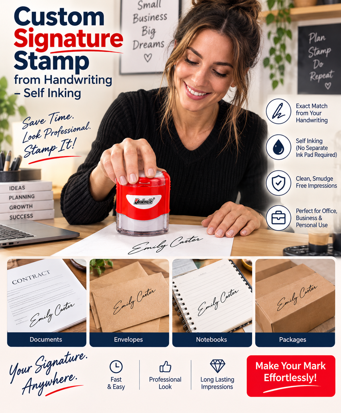 Custom Signature Stamp from Handwriting – Self Inking
