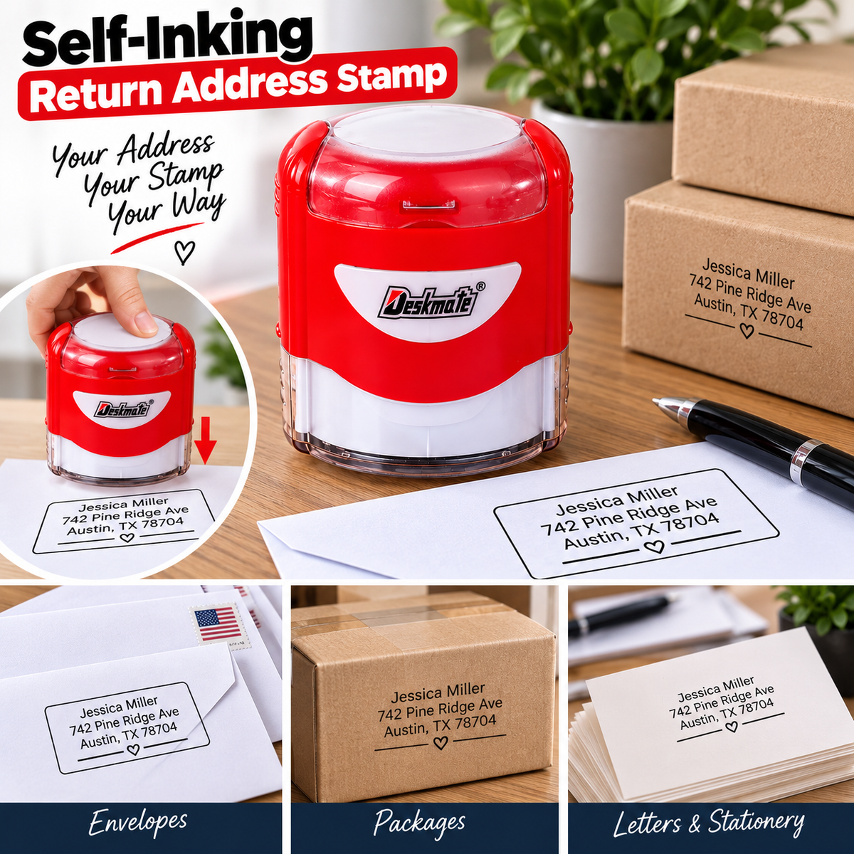 Self-Inking Return Address Stamp – Personalized
