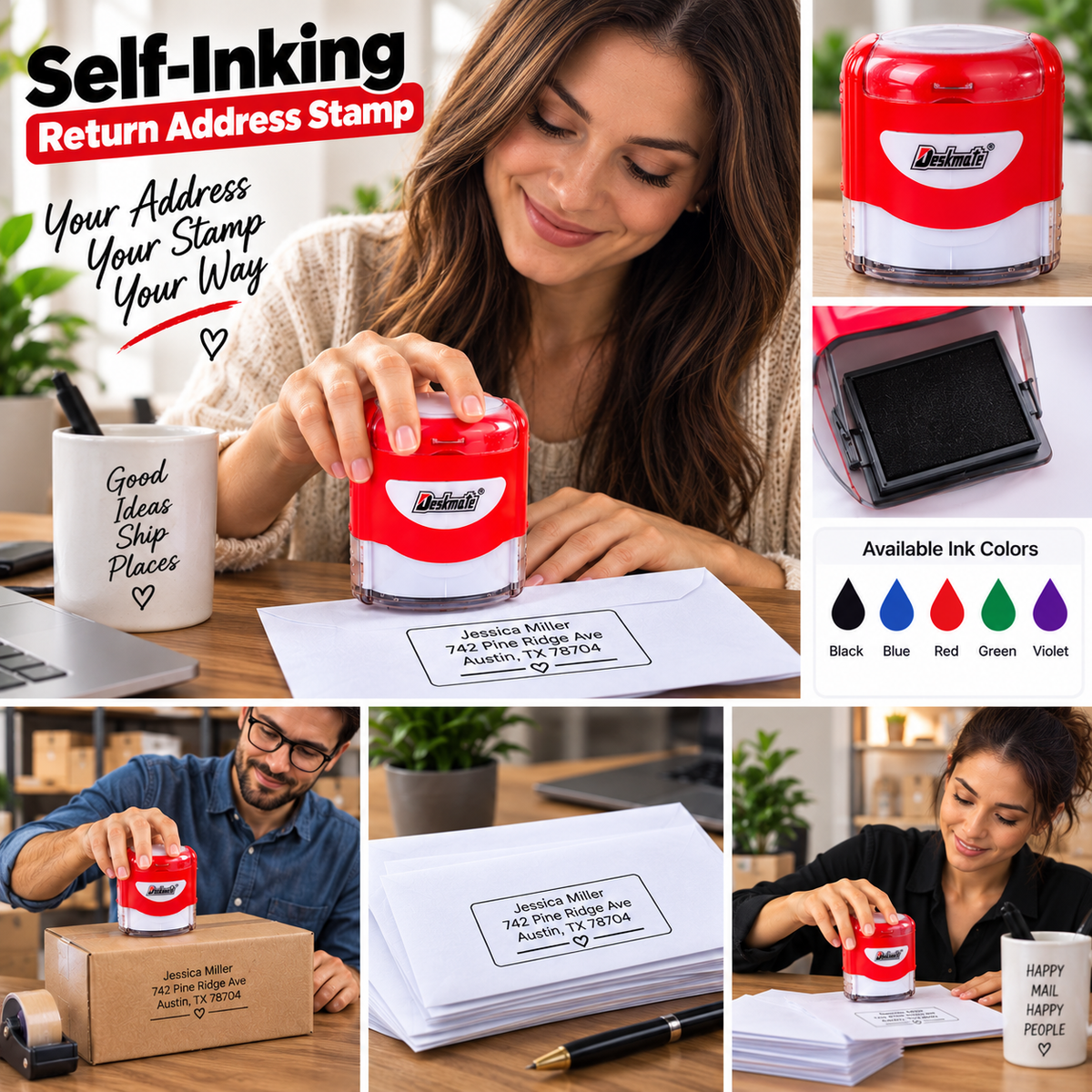 Self-Inking Return Address Stamp – Personalized