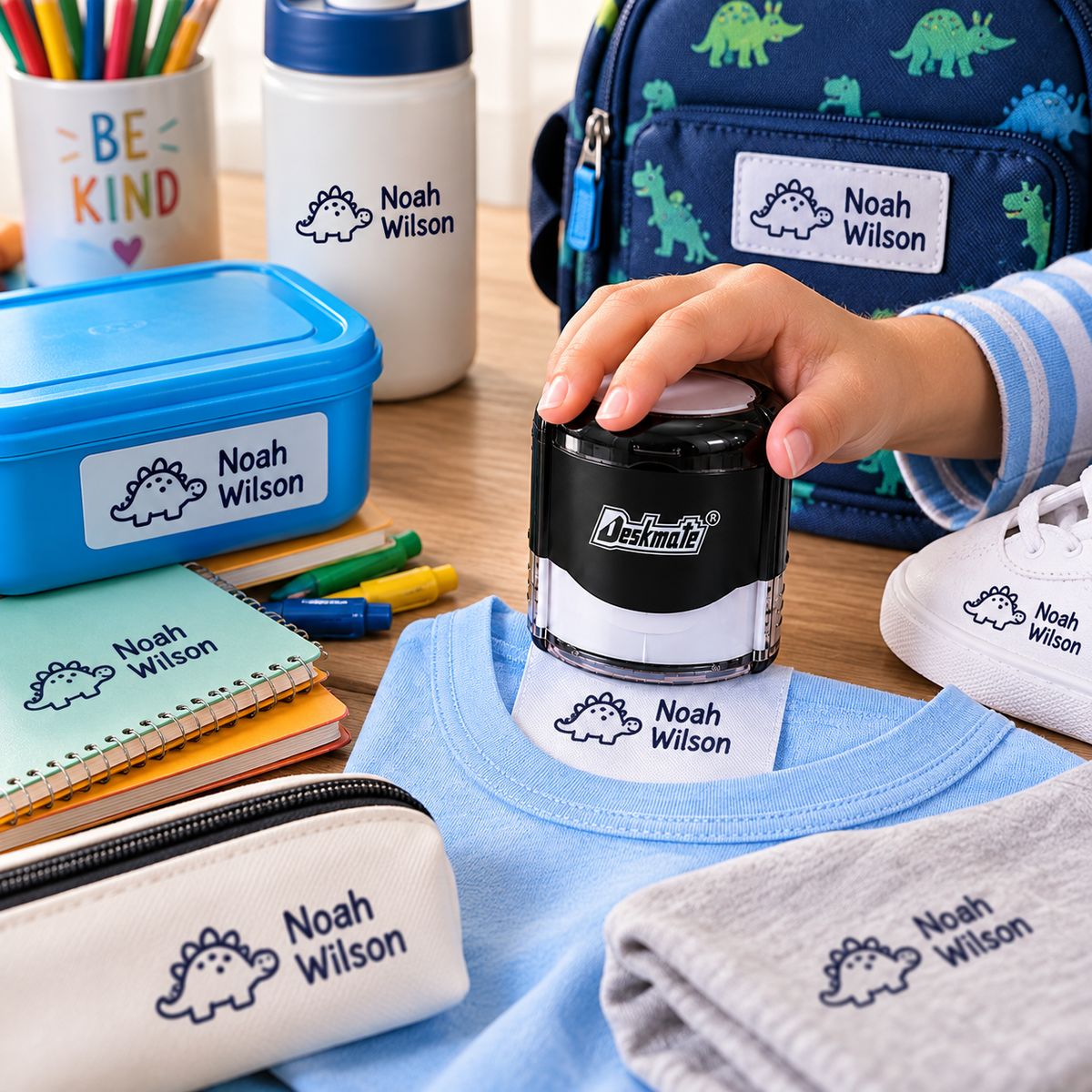 Kids Name Stamp for Clothing & School Supplies