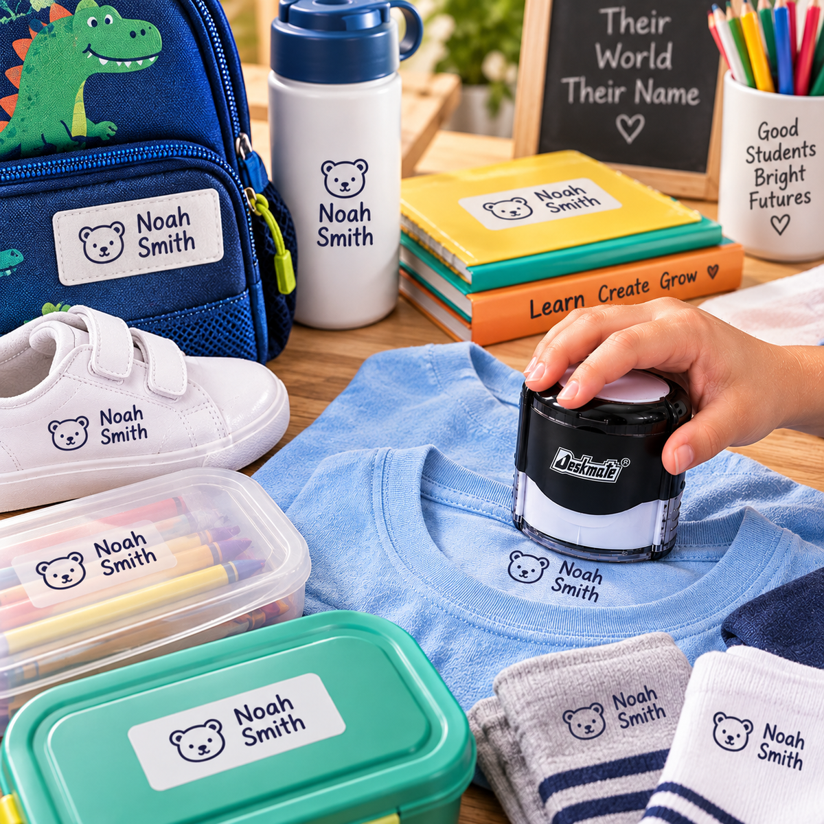 Kids Name Stamp for Clothing & School Supplies
