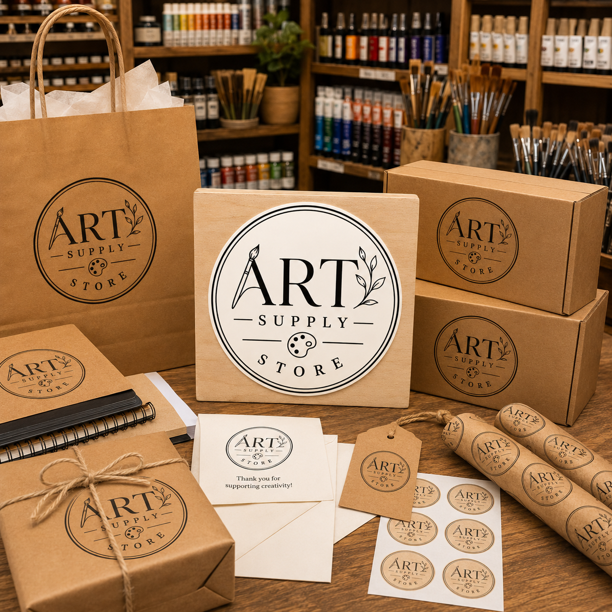 Big Custom Stamp for Art Supply Store | Logo Stamp – StampMyMark®