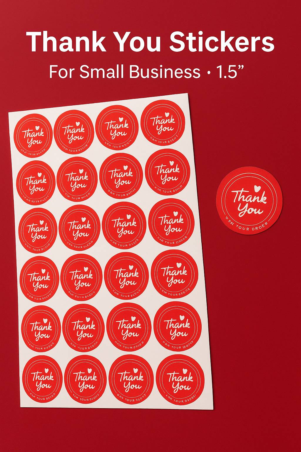 Thank You Stickers 1.5" (Pack of 250) – StampMyMark®