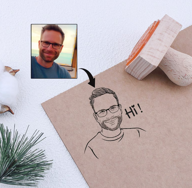 Custom Portrait Stamp By StampMyMark®
