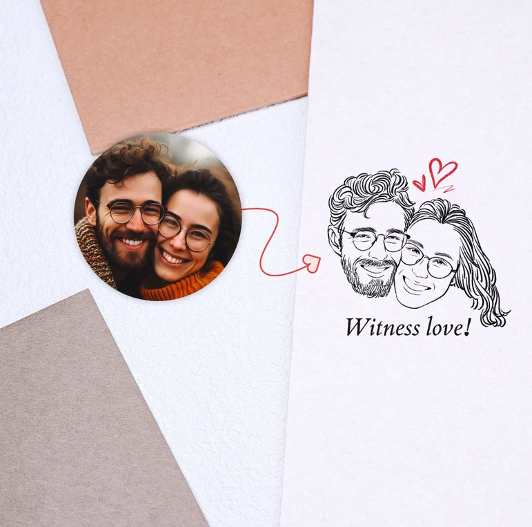 Custom Couple Stamp By StampMyMark®