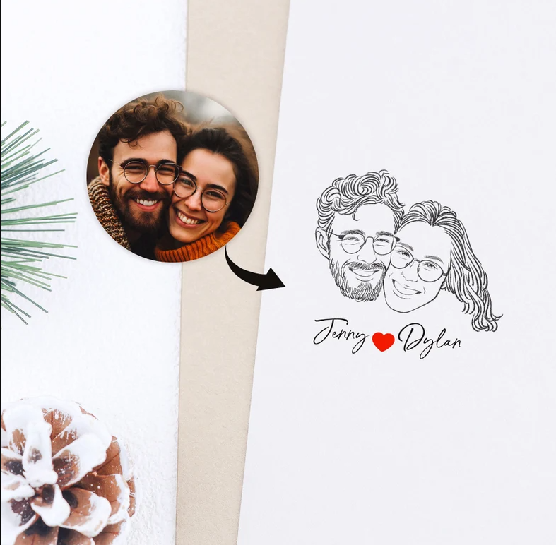 Custom Couple Stamp By StampMyMark®