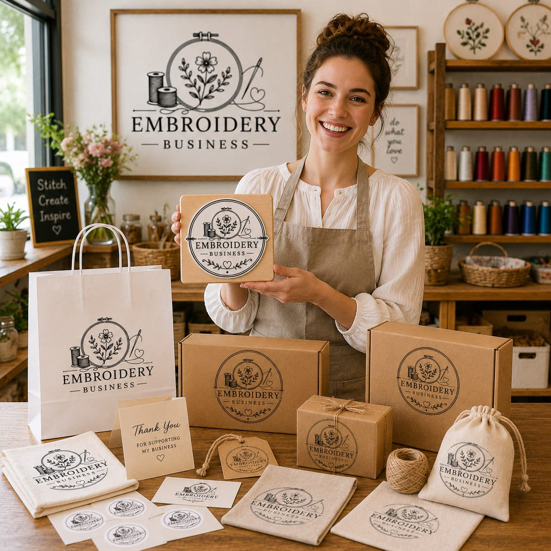 Big Custom Stamp for Embroidery Business | Logo Stamp – StampMyMark®