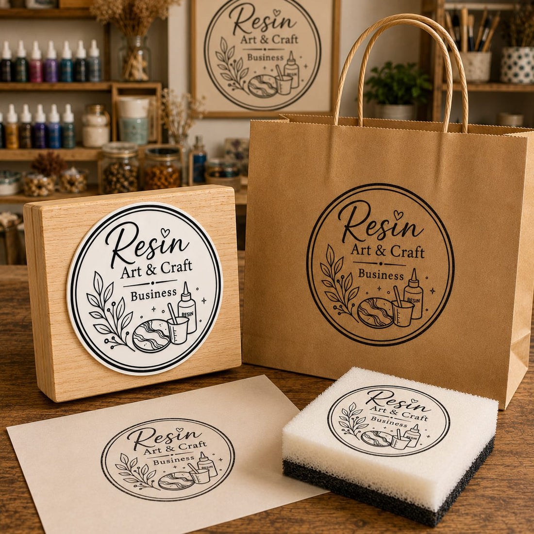 Big Custom Stamp for Resin Art & Craft Business | Logo Stamp – StampMyMark®