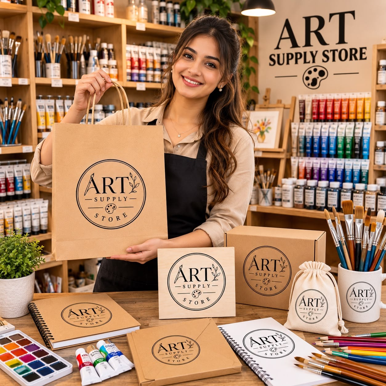 Big Custom Stamp for Art Supply Store | Logo Stamp – StampMyMark®