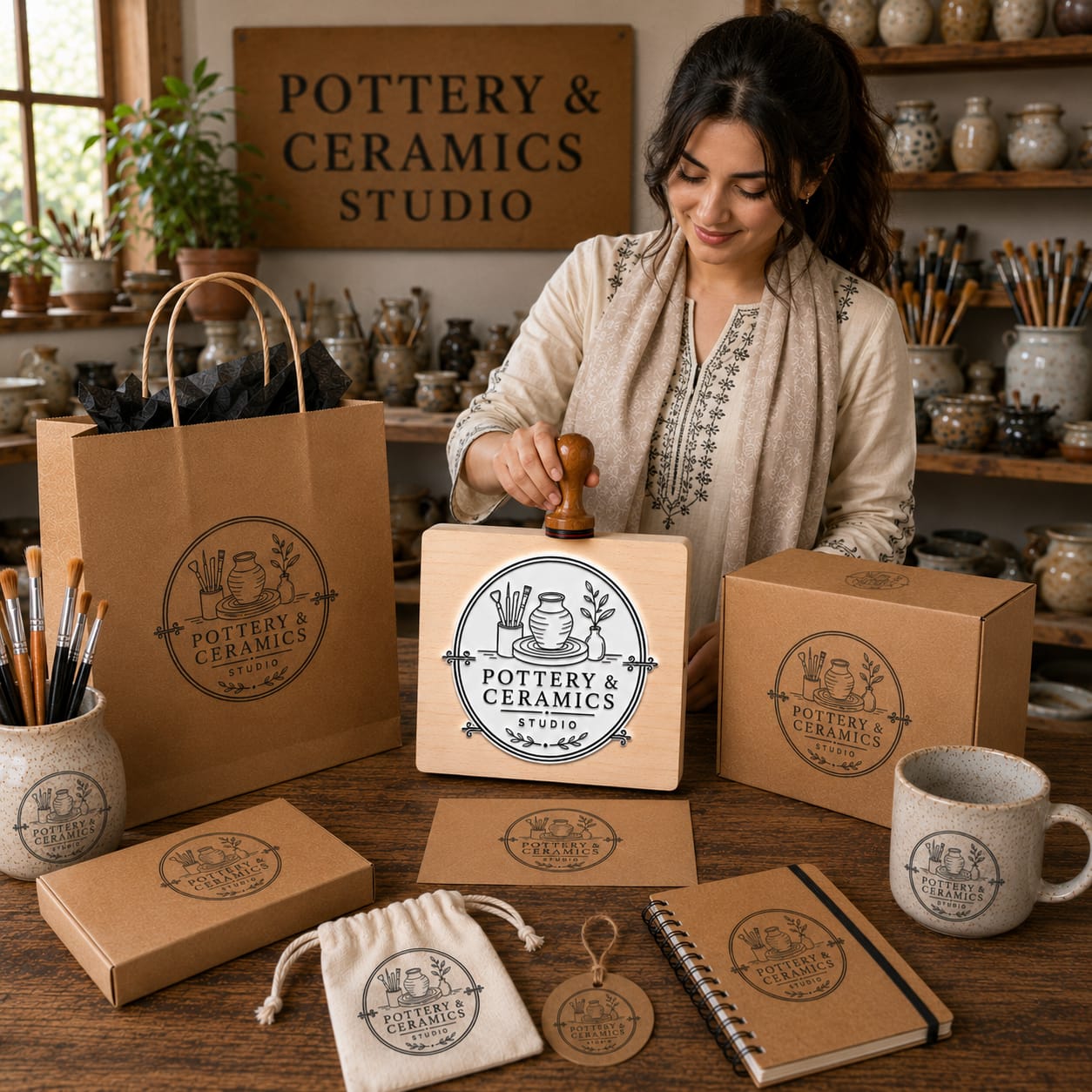 Big Custom Stamp for Pottery & Ceramics Studio | Logo Stamp – StampMyMark®