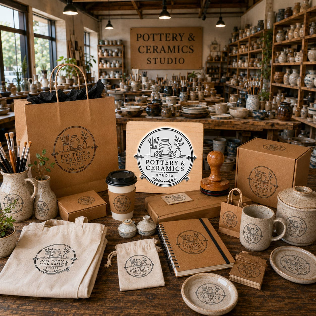 Big Custom Stamp for Pottery & Ceramics Studio | Logo Stamp – StampMyMark®