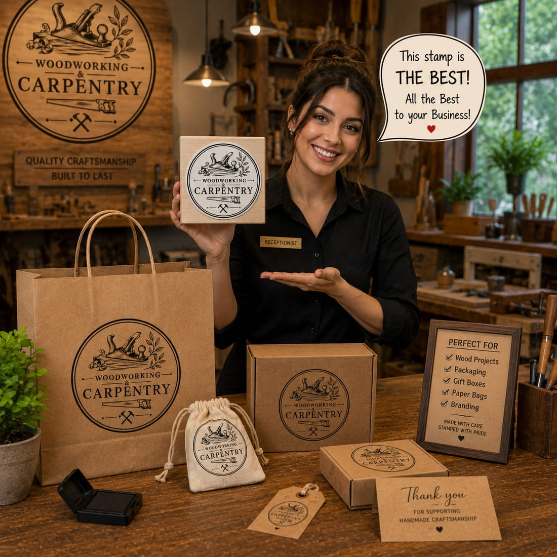 Big Custom Stamp for Woodworking & Carpentry | Logo Stamp – StampMyMark®