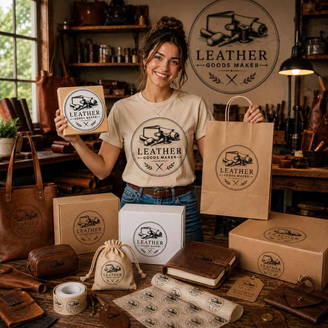Big Custom Stamp for Leather Goods Maker | Logo Stamp – StampMyMark®