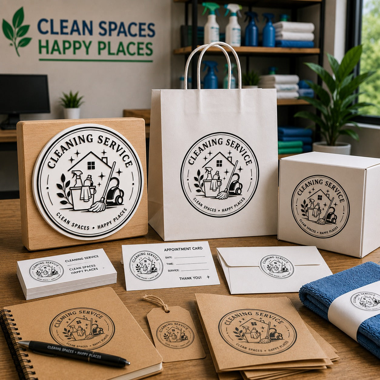 Big Custom Stamp for Cleaning Service Business | Logo Stamp – StampMyMark®