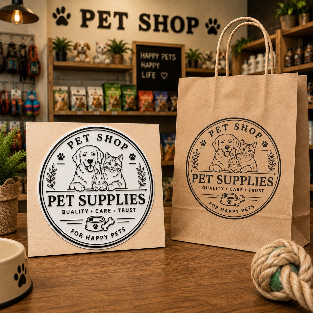 Big Custom Stamp for Pet Shop / Pet Supplies | Logo Stamp – StampMyMark®