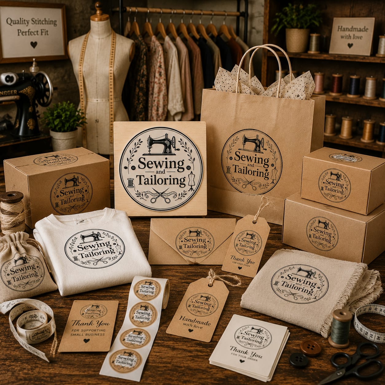 Big Custom Stamp for Sewing & Tailoring Business | Logo Stamp – StampMyMark®